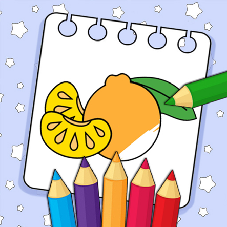 Veg And Fruit Coloring Book